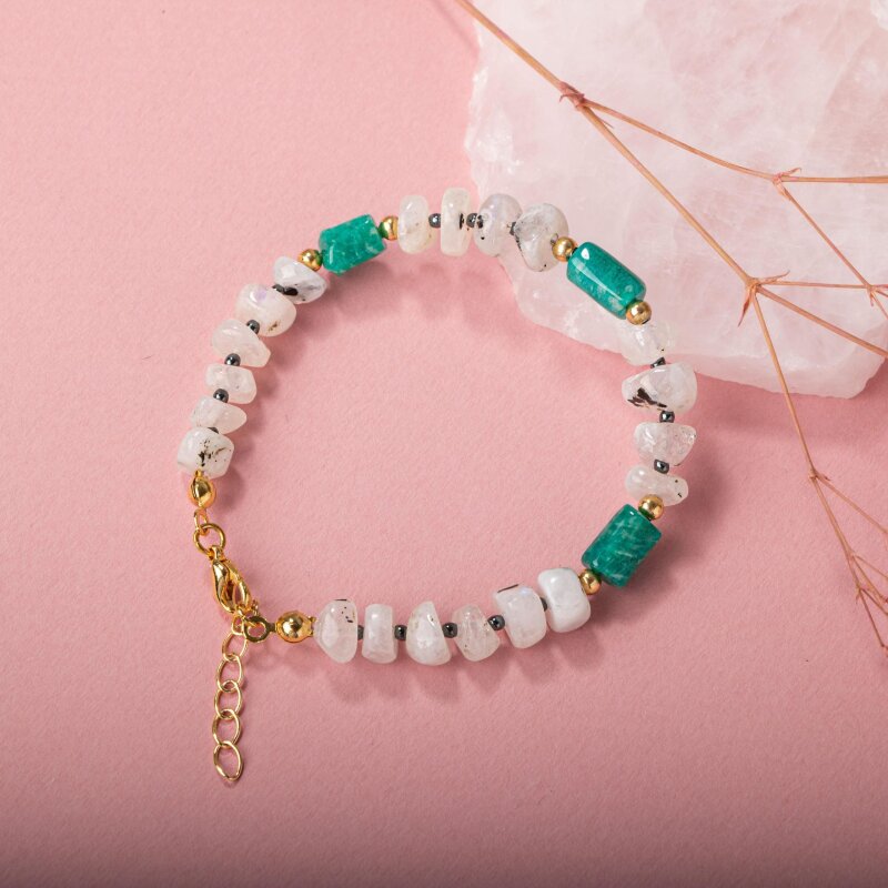 Ay Taşı-Amazonit Doğal Taş Bileklik - 4