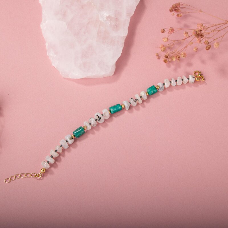 Ay Taşı-Amazonit Doğal Taş Bileklik - 5