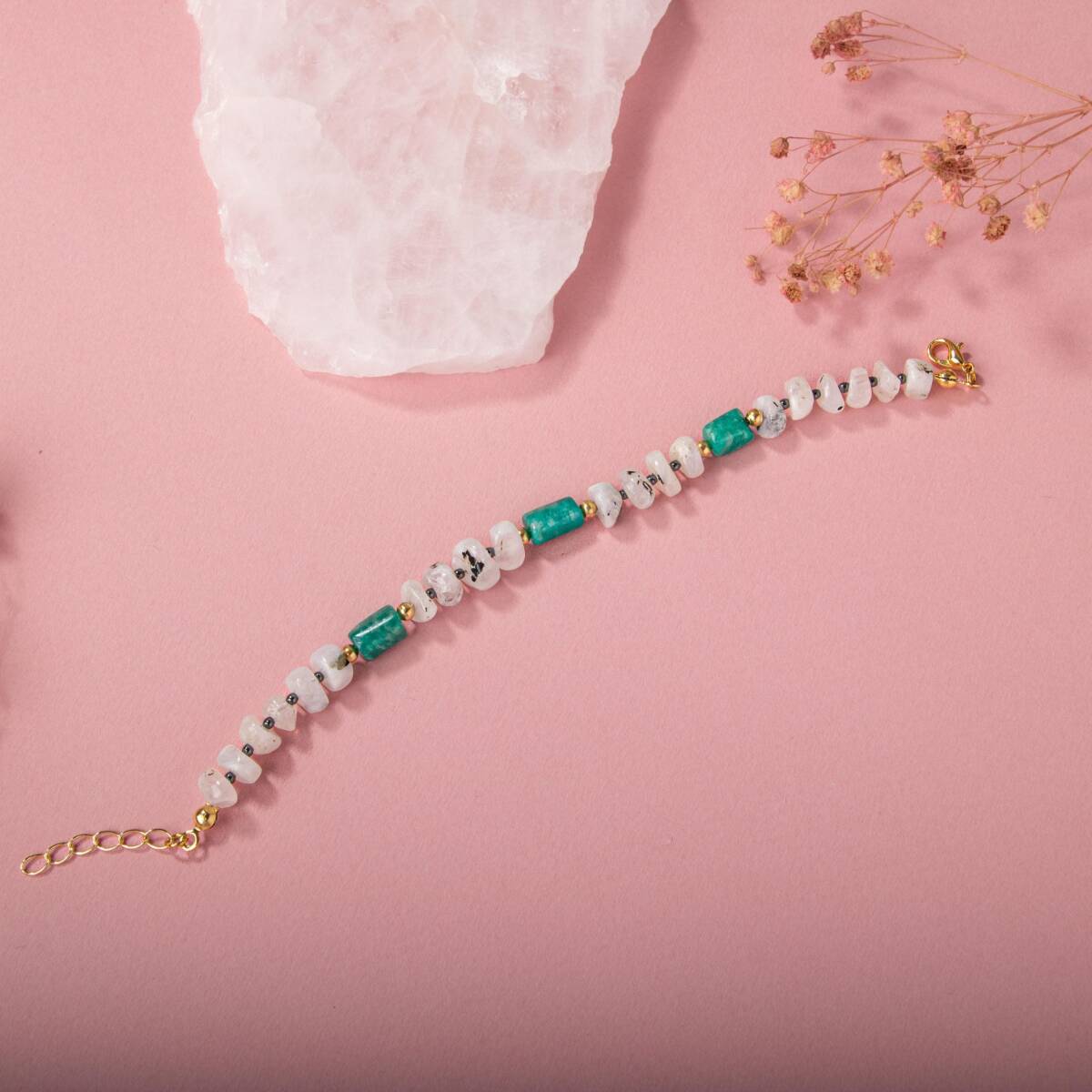 Ay Taşı-Amazonit Doğal Taş Bileklik - 5