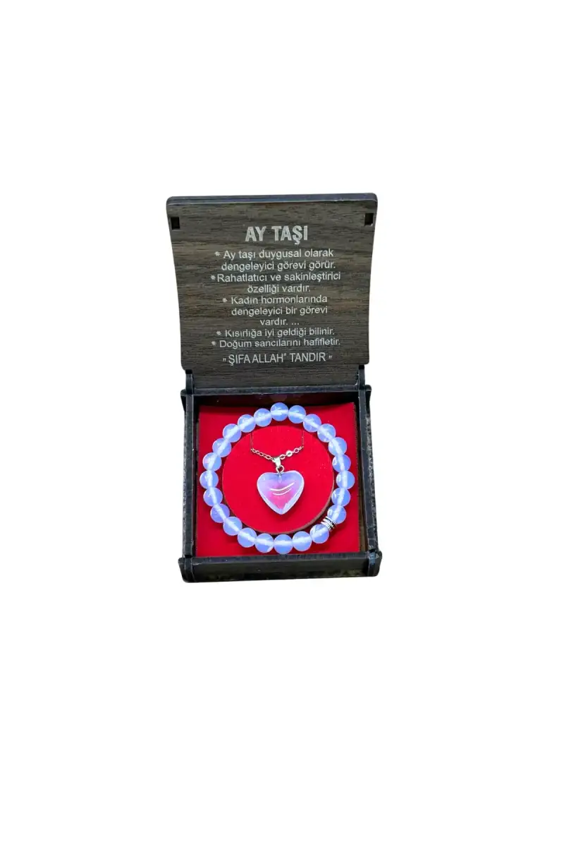 Ay Taşı Kolye & Bileklik Set - 1