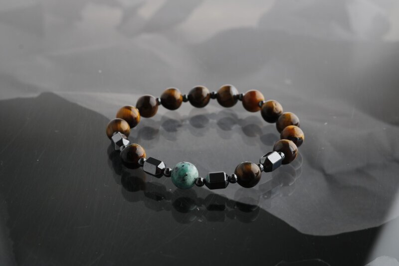 Baltazar, Kaplan Gözü, İspanyol Varisit Doğal Taş Bileklik - 5