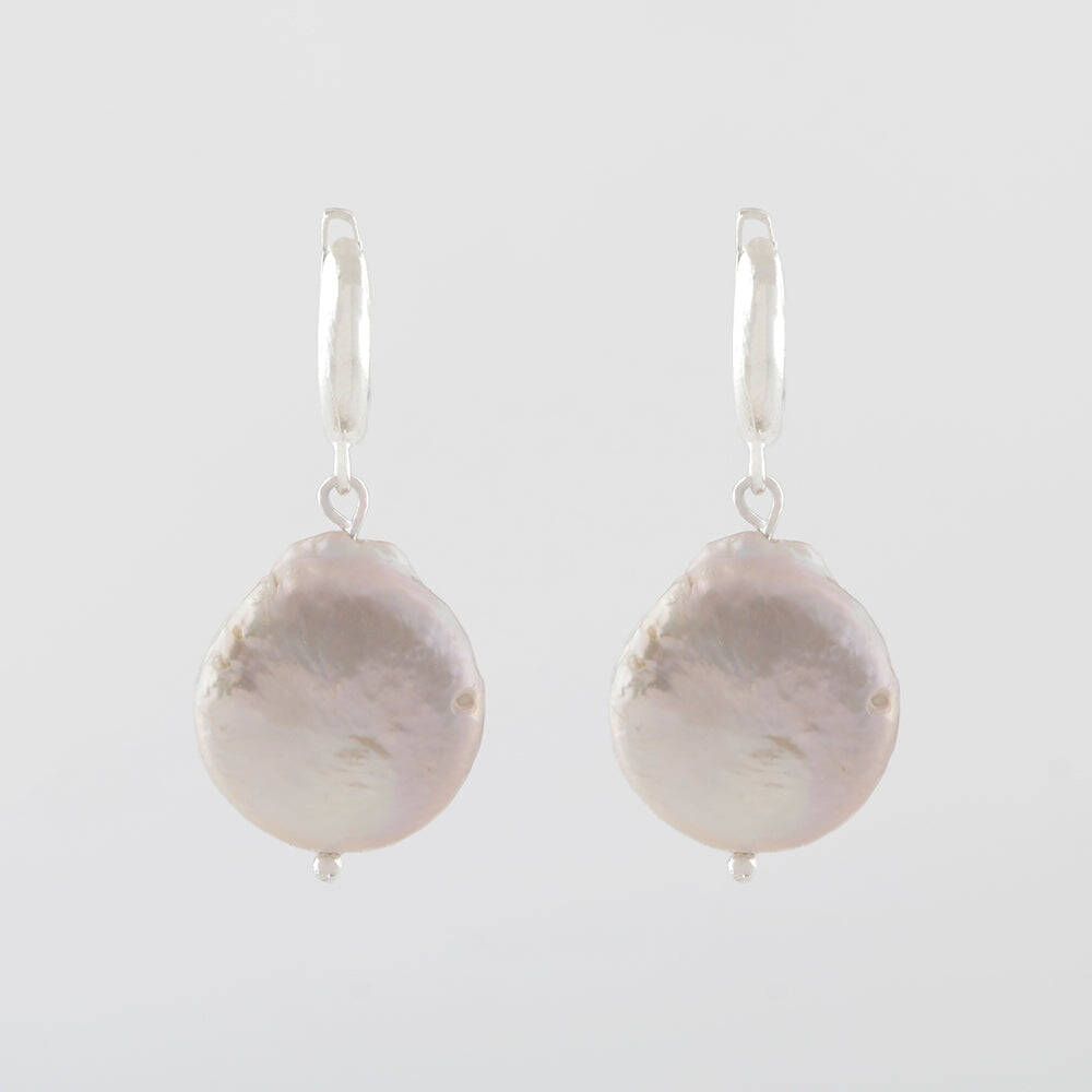 Barok İnci Gümüş Doğal Taş Küpe - 6