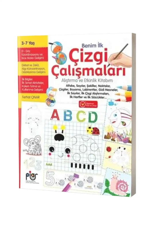 Benim İlk Çizgi Çalışmaları Alıştırma ve Etkinlik Kitabım - Piar Kids