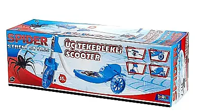 Beren Toys 3 Tekerlekli Frenli Spiderman Çocuk Scooter - Beren Toys