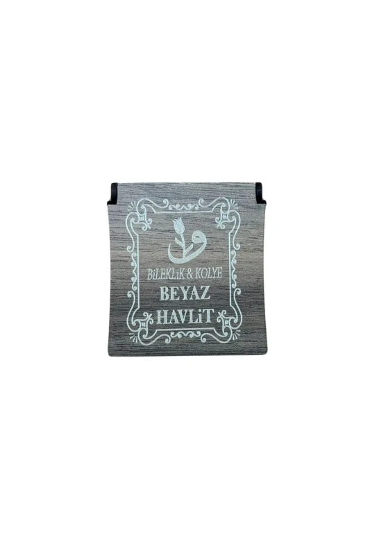 Beyaz Havlit Taşı Kolye & Bileklik Set - 2