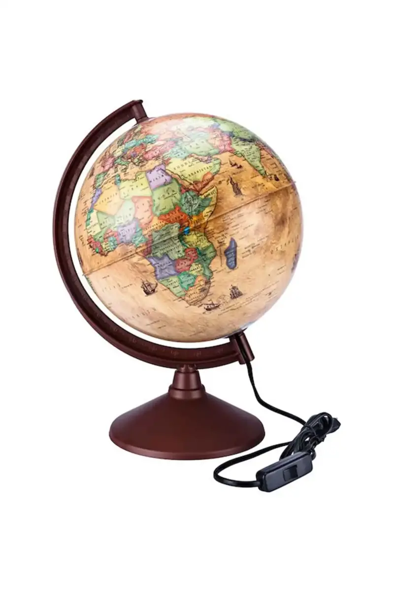 Brons Işıklı Antik Küre 26 cm - 1