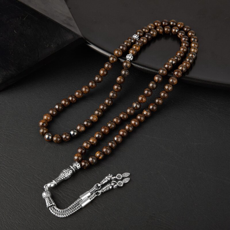 Bronzit Doğal Taş Tesbih 99luk - 6mm - Doğal Taş