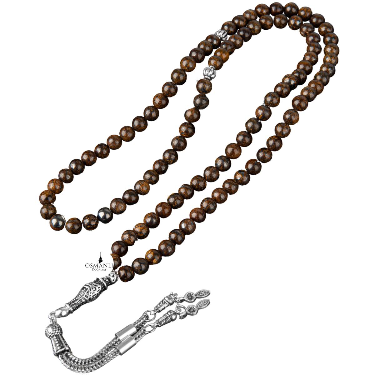 Bronzit Doğal Taş Tesbih 99luk - 6mm - 2