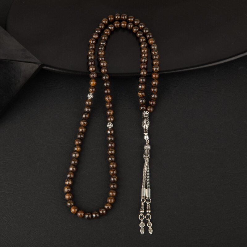 Bronzit Doğal Taş Tesbih 99luk - 6mm - 3