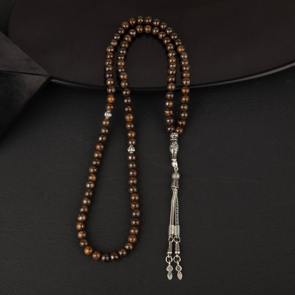 Bronzit Doğal Taş Tesbih 99luk - 6mm - 3