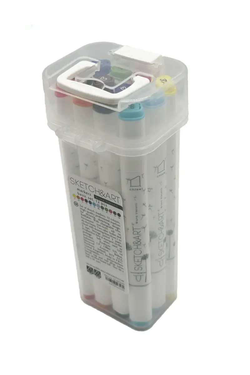 Bruno Visconti Sketch & Art Çift Taraflı Marker Seti Kutulu 12 Renk - 1