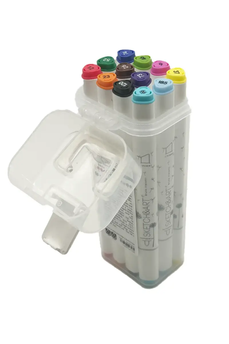 Bruno Visconti Sketch & Art Çift Taraflı Marker Seti Kutulu 12 Renk - 2