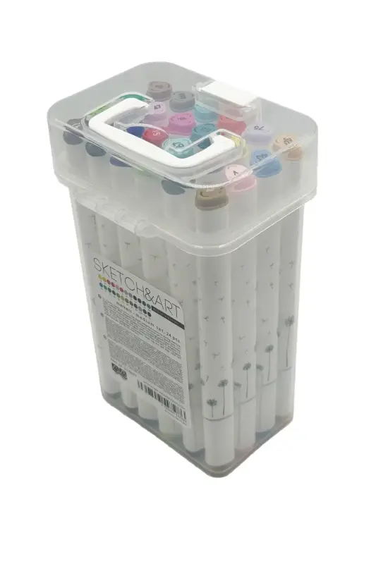 Bruno Visconti Sketch & Art Çift Taraflı Marker Seti Kutulu 24 Renk - 2