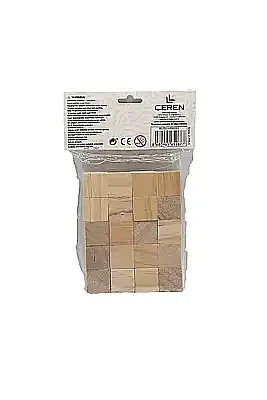 Bu Bu Ahşap Küpler Natural 20 Parça - 3