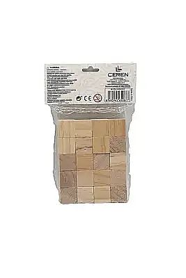 Bu Bu Ahşap Küpler Natural 20 Parça - 3