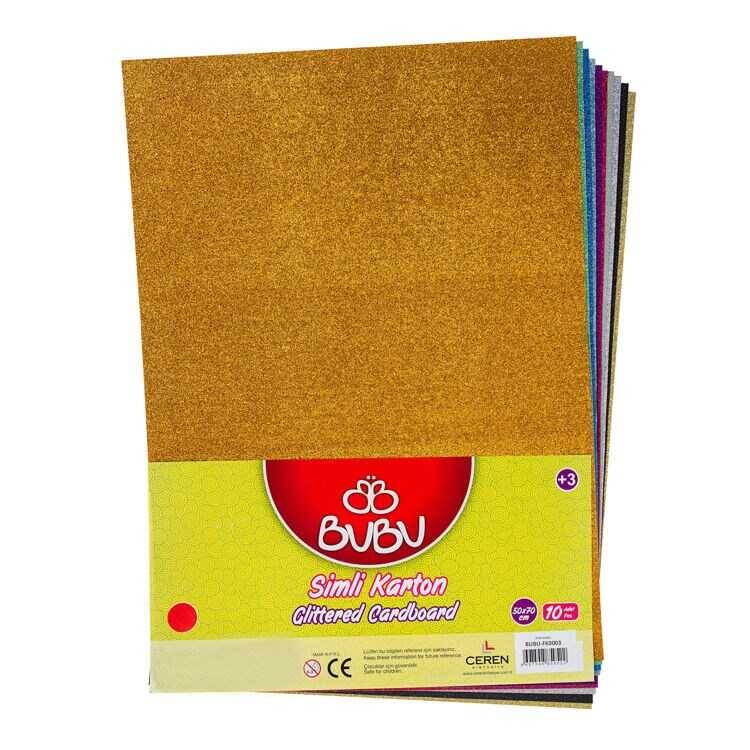 Bu Bu Fon Kartonu Simli 50X70 10Lu Karışık - 1