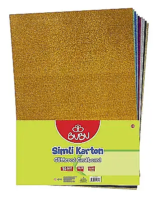 Bu Bu Simli Karton 20 x 30 10 Renk Karışık - 2