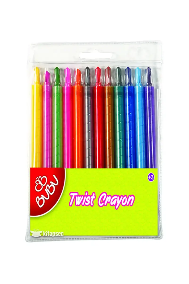 Bu Bu Twist Crayon Mum Boya 12 Renk - 1