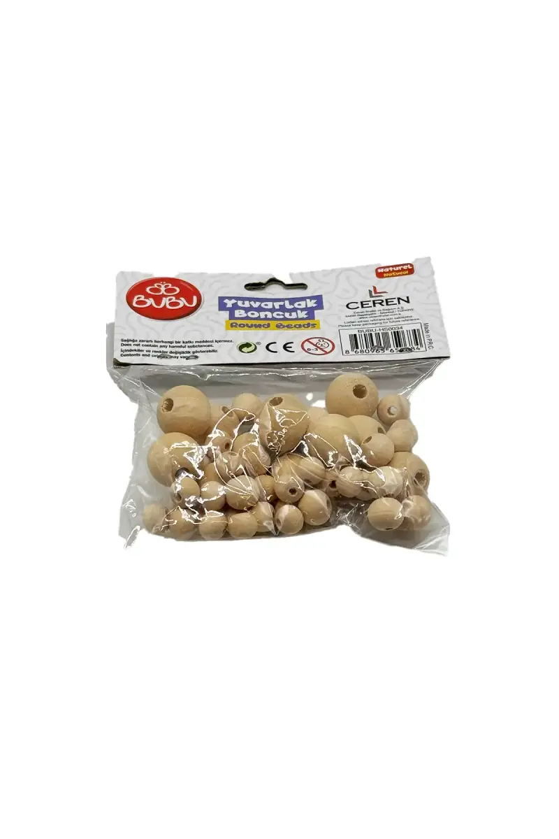Bu Bu Yuvarlak Natural Boncuk Karışık - 1