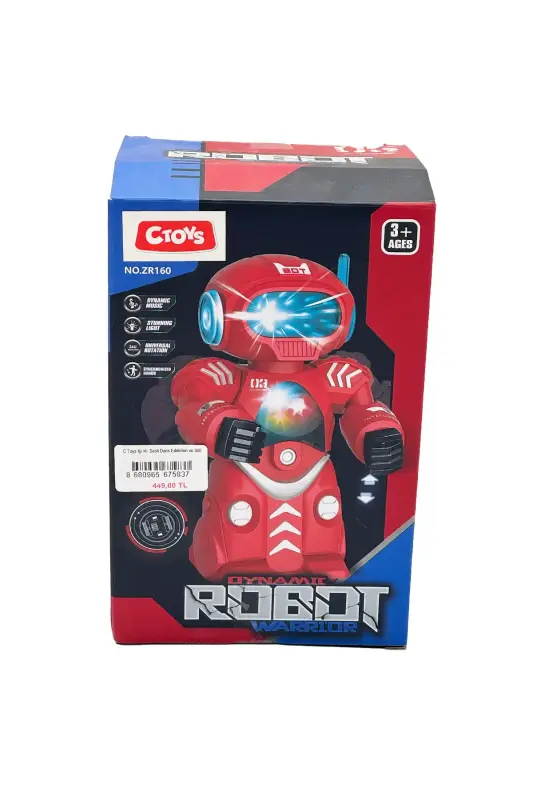 C Toys Işıklı Sesli Dans Edebilen ve 360 Derece Dönebilen Robot - C Toys