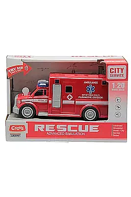 C Toys Sesli Ambulans Arabası 1:20 Pilli - C Toys