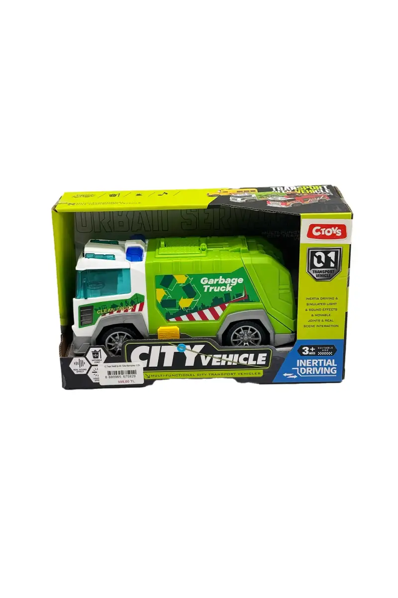 C Toys Sesli Işıklı Çöp Kamyonu 1:20 - 1