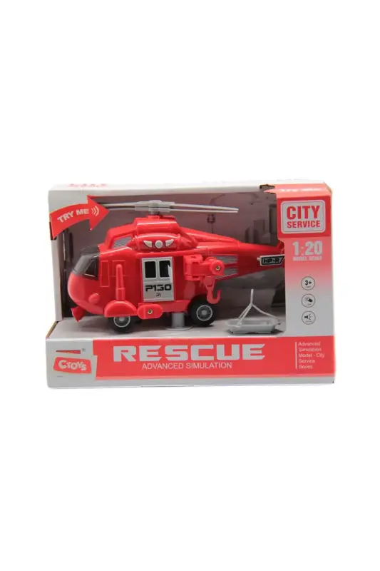 C Toys Sesli Kurtarma Helikopteri 1:20 Pilli - C Toys