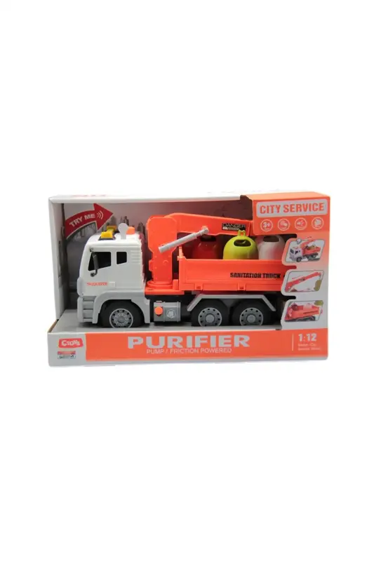 C Toys Sesli Vinçli Çöp Taşıyıcı 1:12 Pilli - C Toys