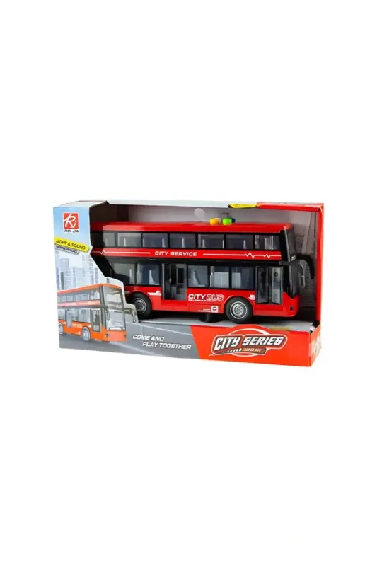 C Toys Sürtmeli Çift Katlı Otobüs 1:16 - C Toys
