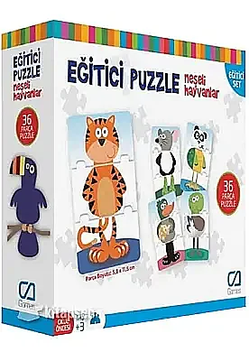 Ca Games Neşeli Hayvanlar Eğitici Puzzle - Ca Games