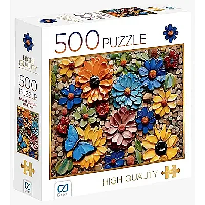 Ca Games Puzzle Mozaik Çiçekler 500 Parça - Ca Games