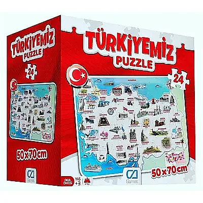 Ca Games Puzzle Türkiyemiz 68 x 48 cm - Ca Games