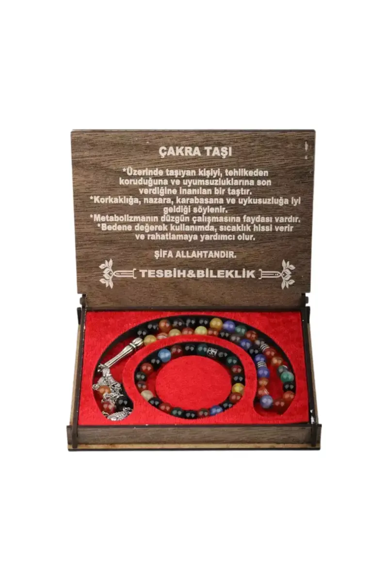 Çakra Taşı 33 Lük Kutulu Tesbih - 1