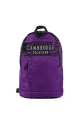 Cambridge Polo Club Cities II Ön Cepli Unisex Sırt Çantası Mor - 1