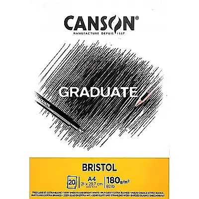 Canson Graduate Bristol Blok A4 180 gr 20 Yp - 1