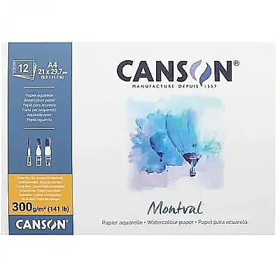 Canson Montval Suluboya Blok A4 300 gr 12 Yp - Canson