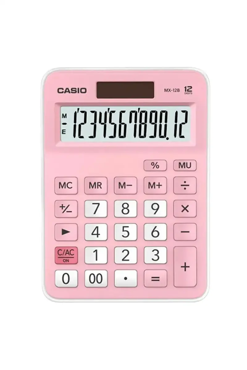 Casıo Hesap Makinesi 12 Hane Pembe (Mx-12B-Pk) - 1