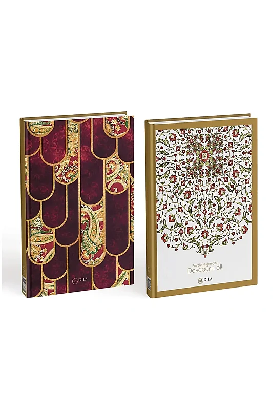 Çiçek Motifli Canvas Çift Taraflı Ajanda - Bahar Yayınları