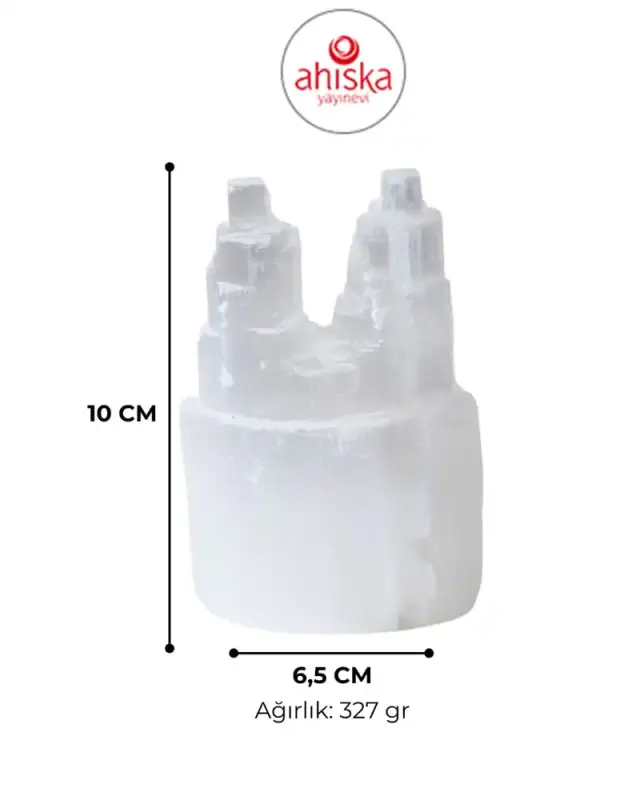 Çift Kule Selenit Mini Dağ (S.K.213) - 6