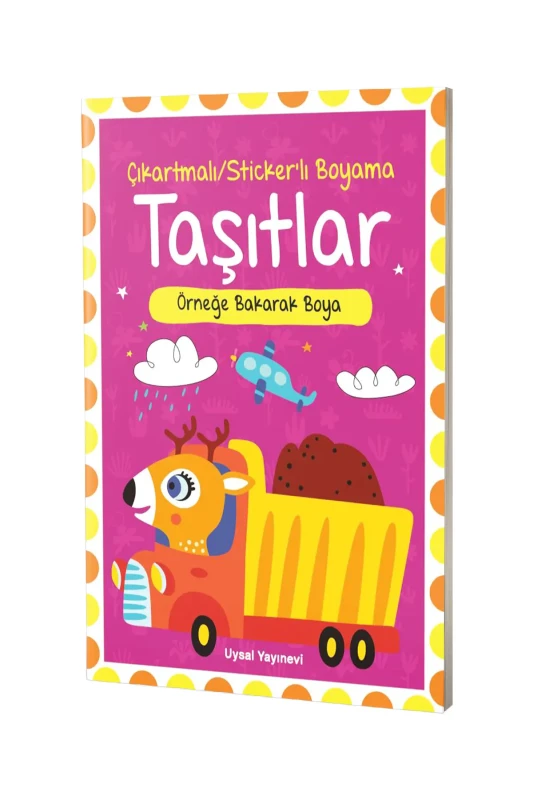 Çıkartmalı Stickerlı Taşıtlar Boyama Kitabı - Uysal Yayıncılık