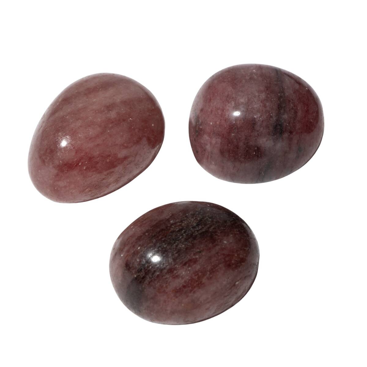 Çilek Kuvars Doğal Taş Tımbıl El Taşı - 2