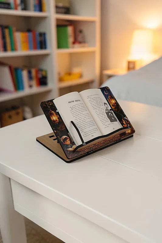 Çocuk Ahşap Kitap Okuma Standı | Canım Oğlum Rahlesi - 2