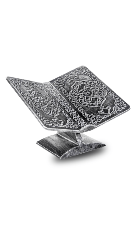 Dergah Masaüstü Plastik Rahle Gümüş Kaplama - Ahıska Çarşı