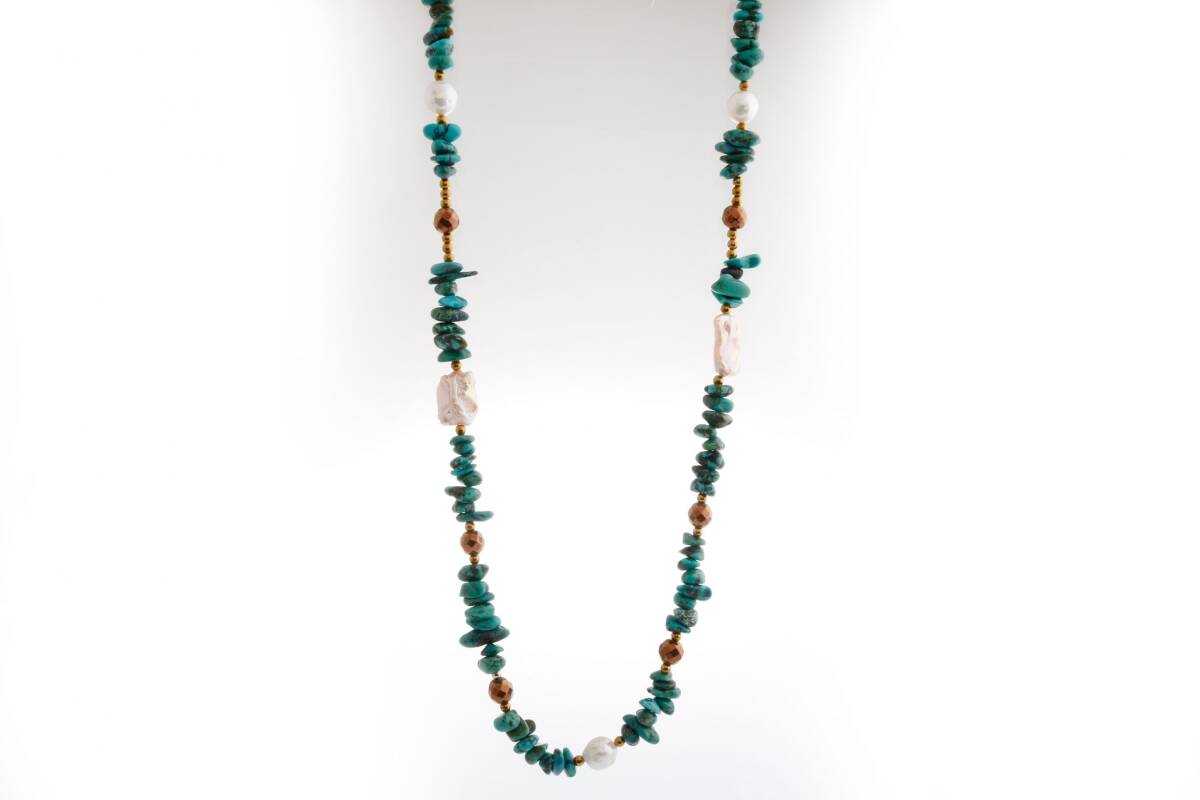 Devina, Turkuaz İnci Doğaltaş Kolye - 5