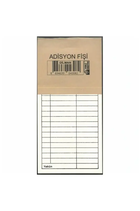 Dilman Adisyon Fişi Orta Boy - Dilman