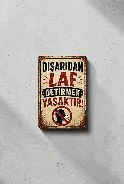 Dışarıdan Laf Getirmek Yasaktır MiniDekor Magnet Ayaklı 9×13,5 cm - 2