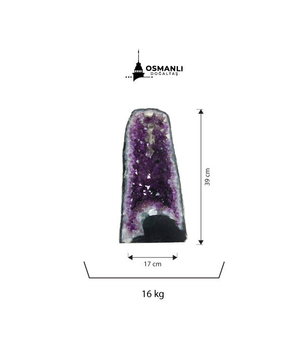 Doğal Ametist Kütlesi Mekan Dekoru - Osmanlı Doğal Taş-16 Kg - 2