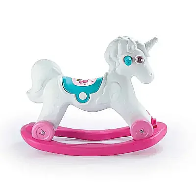 Dolu 2in1 Unicorn Sallanan Tekerlekli At - 4