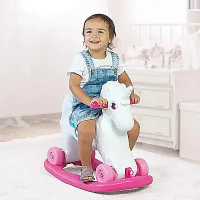 Dolu 2in1 Unicorn Sallanan Tekerlekli At - 5