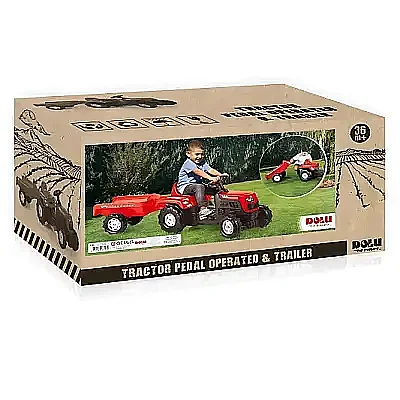 Dolu Römorklu Pedallı Traktör Kırmızı - 4